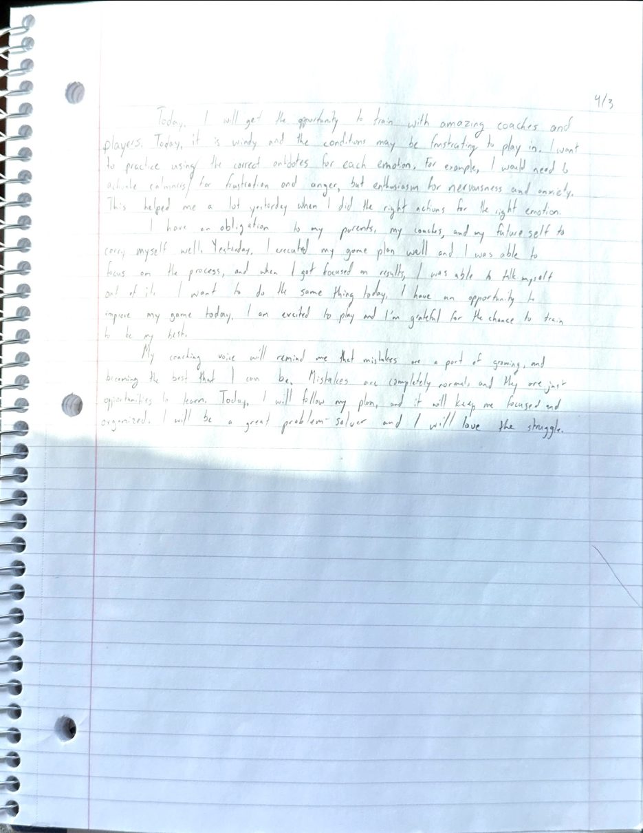 Scan of the handwritten notebook page, April 3, 2024