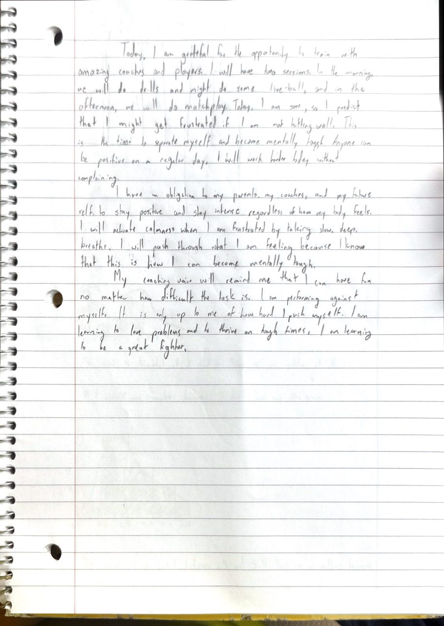 Scan of the handwritten notebook page, April 4, 2024