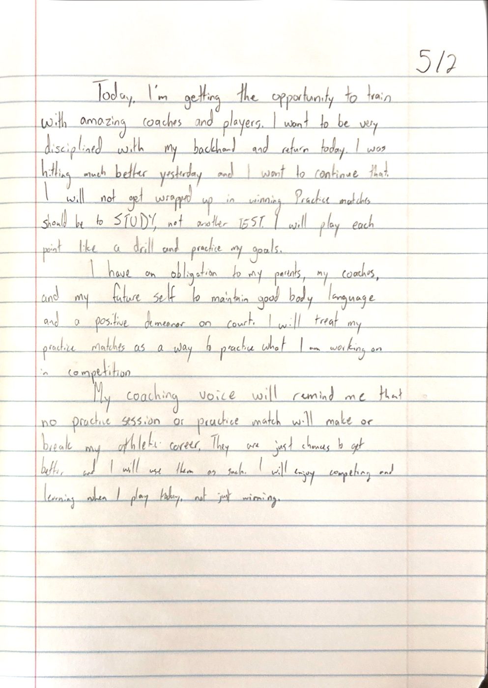 Scan of the handwritten notebook page, May 2, 2024