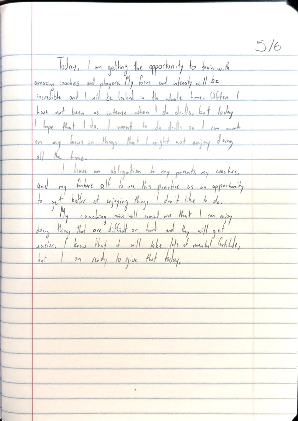 Scan of the handwritten notebook page, May 6, 2024