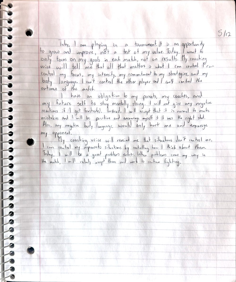 Scan of the handwritten notebook page, May 12, 2024