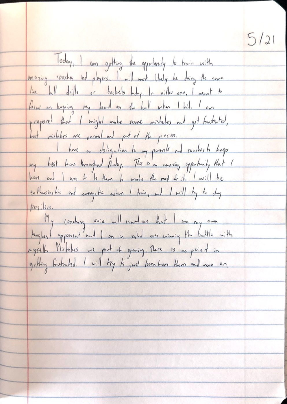 Scan of the handwritten notebook page, May 21, 2024