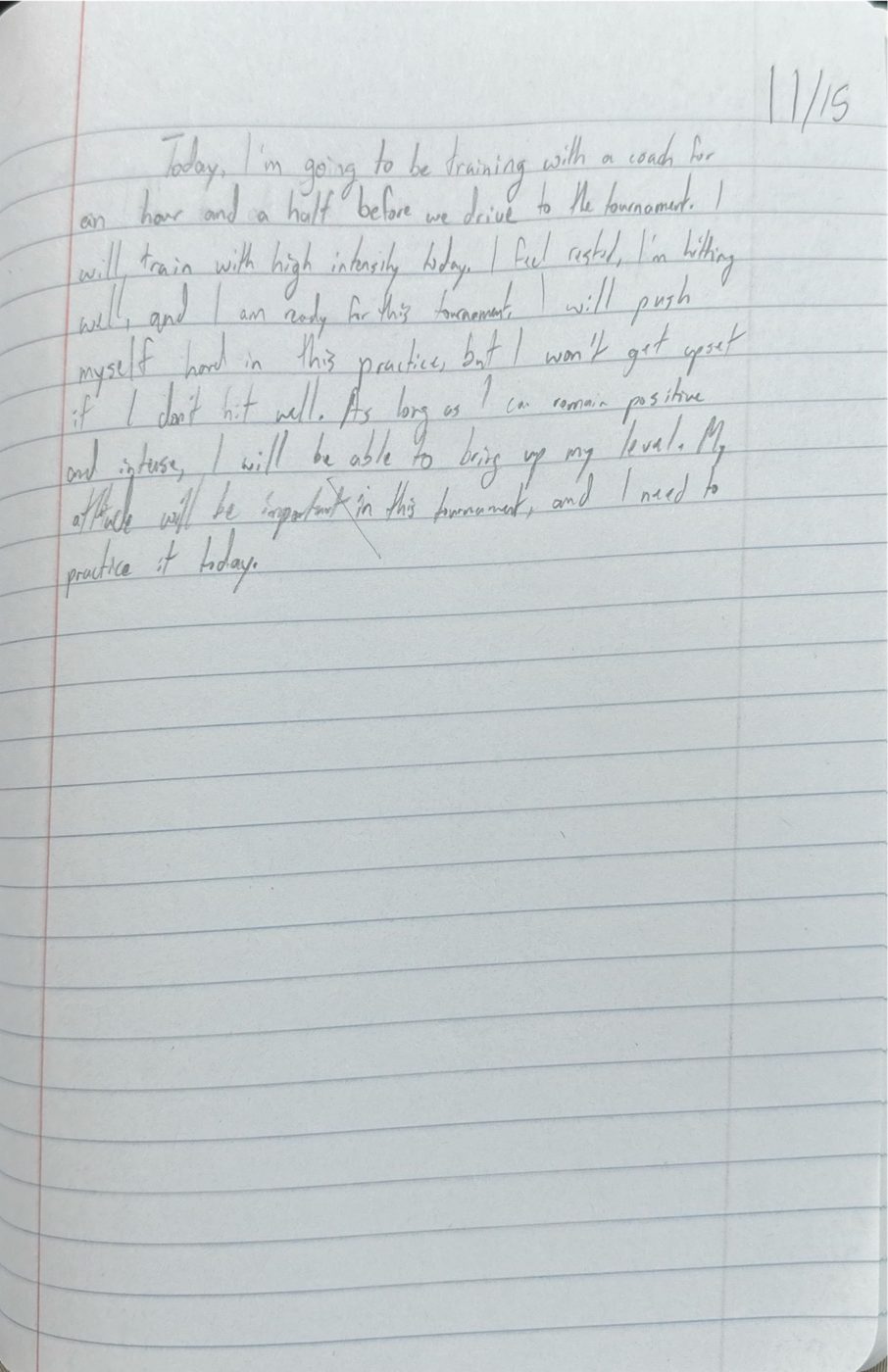 Scan of the handwritten notebook page, November 15, 2024