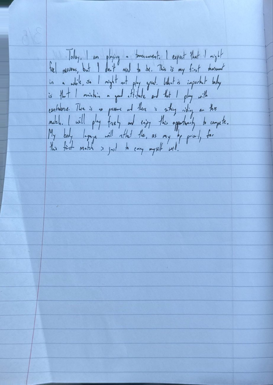 Scan of the handwritten notebook page, August 2, 2025