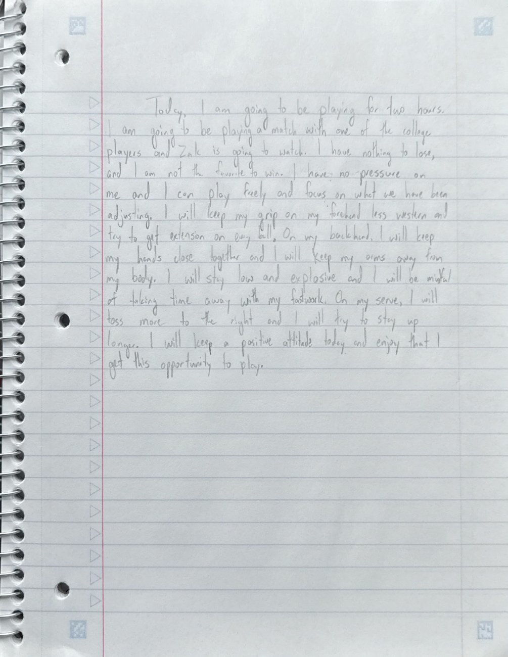 Scan of the handwritten notebook page, October 16, 2025