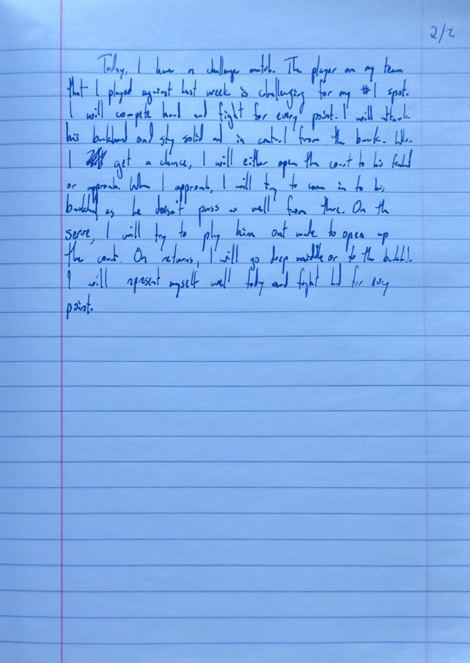Scan of the handwritten notebook page, February 2, 2026