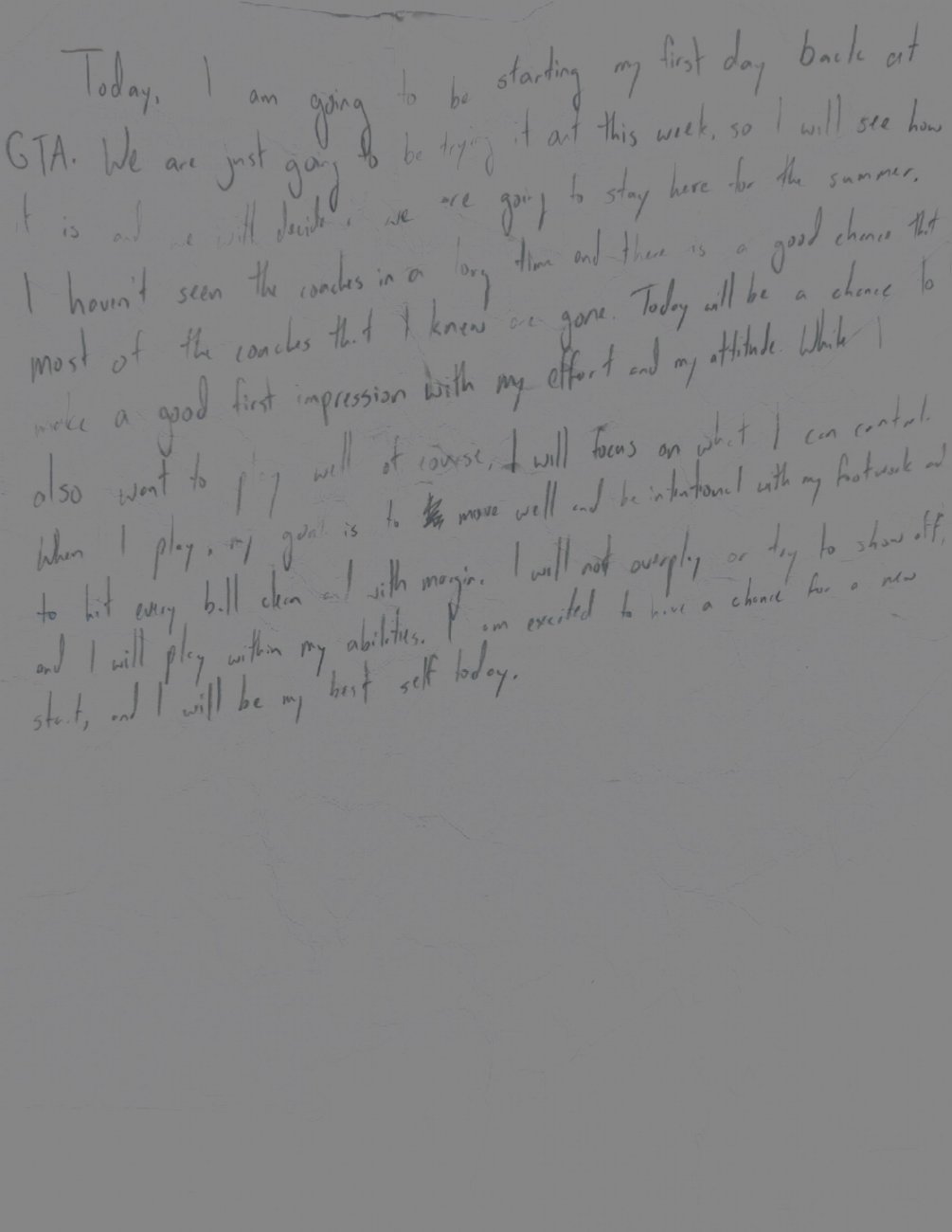 Scan of the handwritten notebook page, June 15, 2026